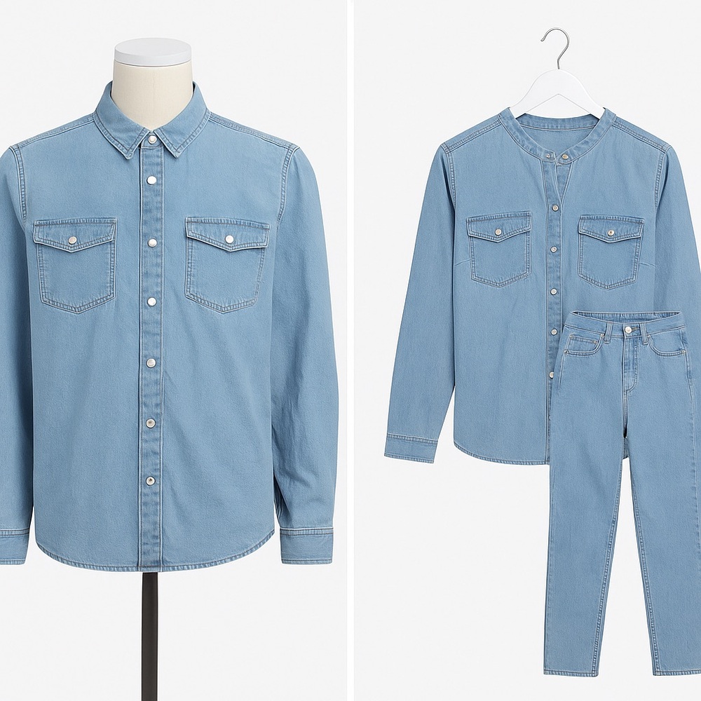 Light Blue Oversized Denim Shirt